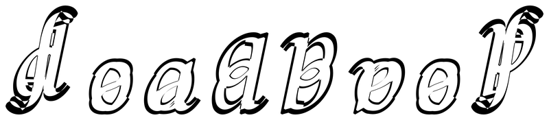 Ambigram for deadbeef in Sourceserifpro-semiboldit